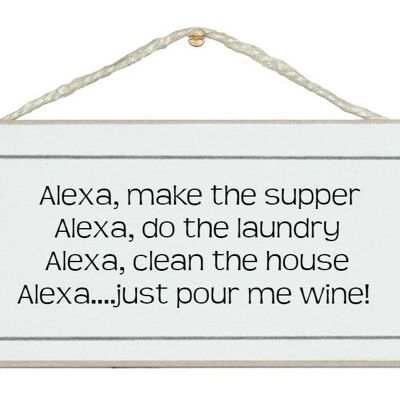 ¡Alexa, vierte vino! beber signos