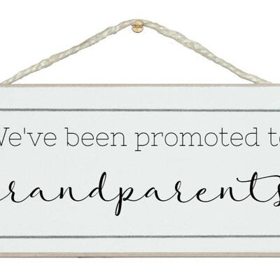 Promoted to Grandparents! Children Signs
