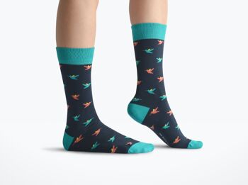 Chaussettes Colibri Bleu foncé 2