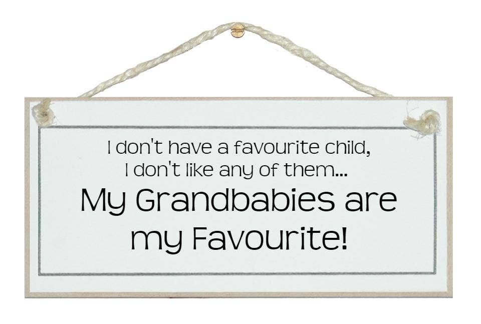 I nonni sono i miei preferiti! Segni dei bambini