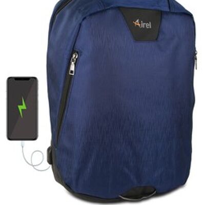 Rucksack mit tragbarem Ladegerät für Handy 41x35x15 cm Marineblau