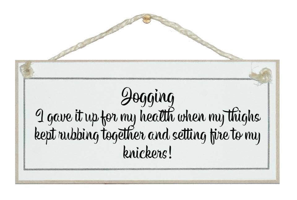 Joggen... Oberschenkel reiben aneinander! Damen Zeichen
