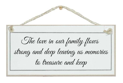 Love of our family flows…Home Signs