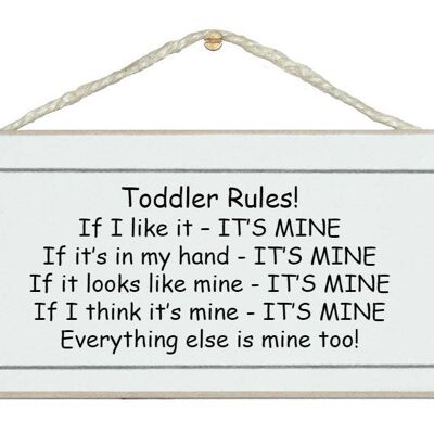 Toddler Rules! Children Signs