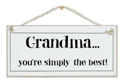 Grandma, simply the best Children Signs