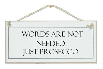 Pas besoin de mots, Prosecco ! Signes de boissons