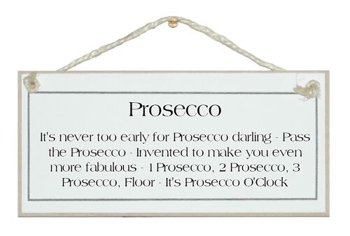 Prosecco Montage Drink Signs