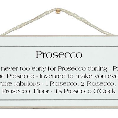 Segni di bevanda del montaggio del prosecco