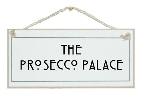 Prosecco Palace Drink Signs