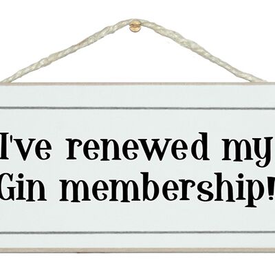 Gin-Mitgliedschaft! Schilder trinken