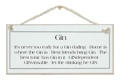 Gin Montage Drink Signs