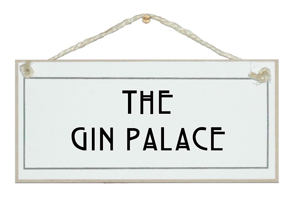 Segni della bevanda del palazzo del gin