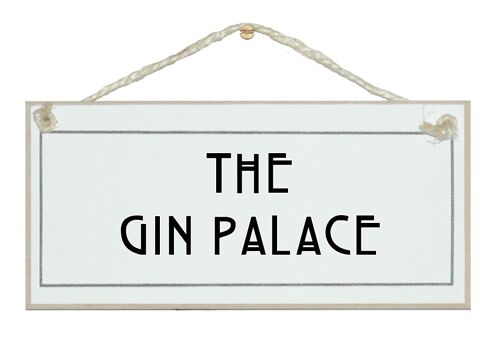 Gin Palace Drink Signs