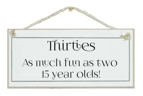 Thirties…General Signs