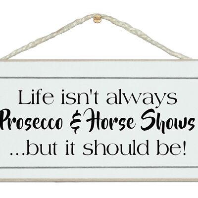 Prosecco & Horse Shows! Animal Drink Signs
