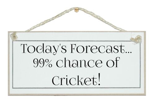 Today's forecast...Cricket Spot Signs