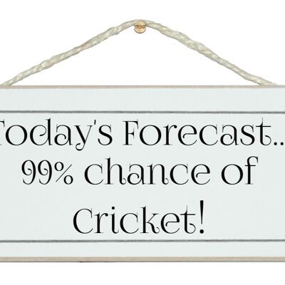 Die heutige Vorhersage ... Cricket Spot Signs