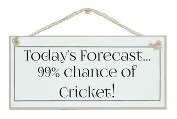 Les prévisions d'aujourd'hui...Panneaux de point de cricket