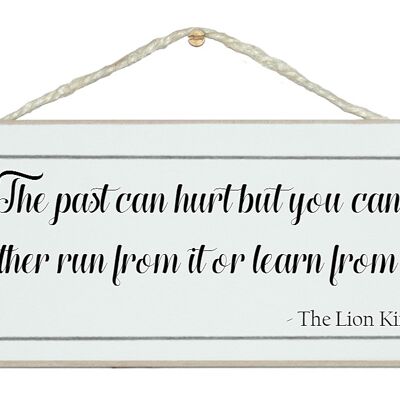 The past can hurt your...The Lion King Quote Signs