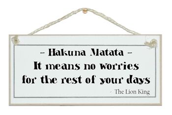 Hakuna Matata… Signes de citation
