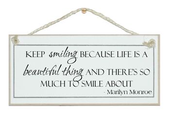 Gardez le sourire ... Signes de citation de Marilyn Monroe