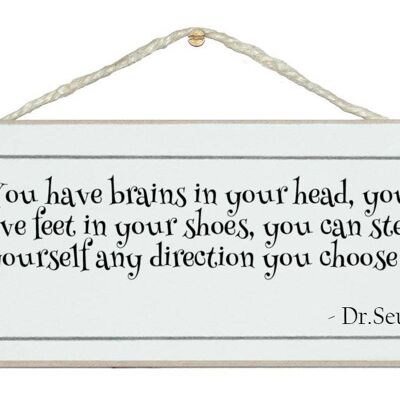 Gehirn in deinem Kopf ... Dr.Seuss-Zitat-Zeichen