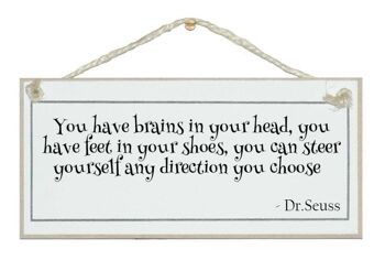 Cerveau dans votre tête ... Signes de citation du Dr.Seuss