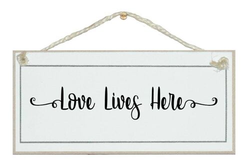 Love lives here Home Signs
