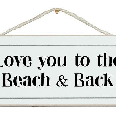 Ich liebe dich, Strand und zurück! Zeichen der Liebe