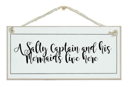 Salty Captain lives here…Men Signs