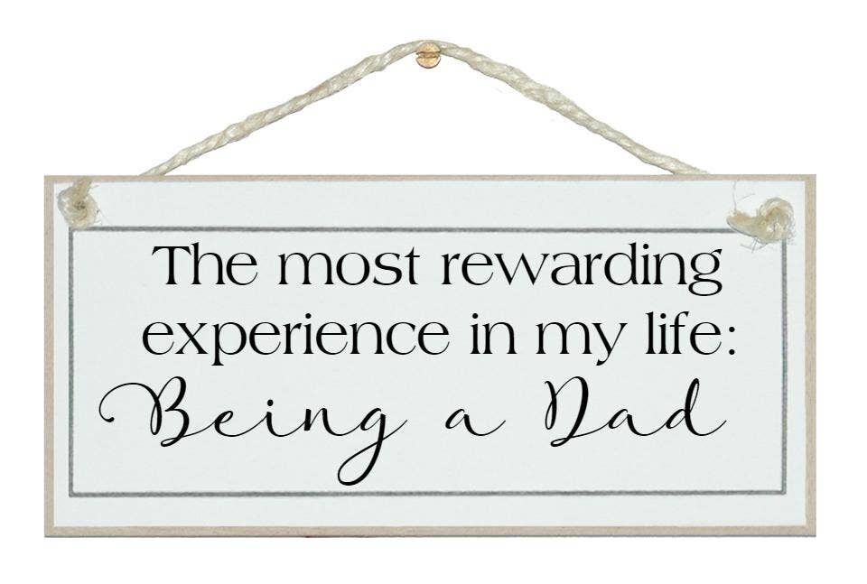 Belohnend ... ein Vater zu sein Männerzeichen