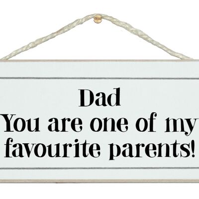 Dad...favourite parents Men Signs