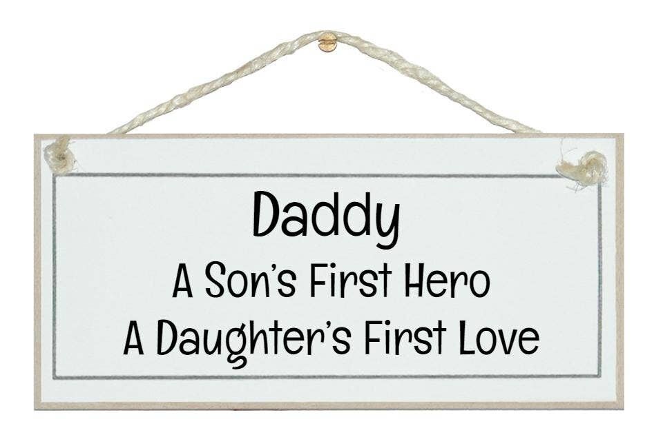 Papa, Held, erste Liebe … Männerzeichen