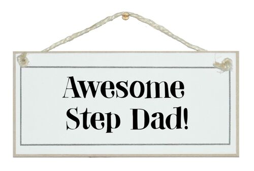 Awesome Step Dad Men Signs