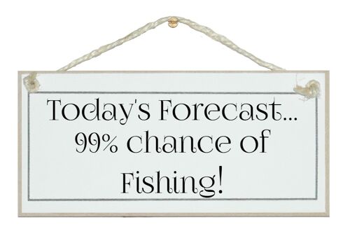 Today's forecast...Fishing! Sport Signs