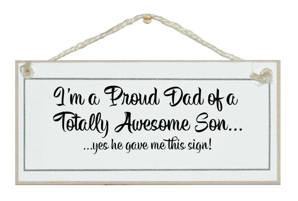 Stolzer Papa ... toller Sohn! Männer Zeichen