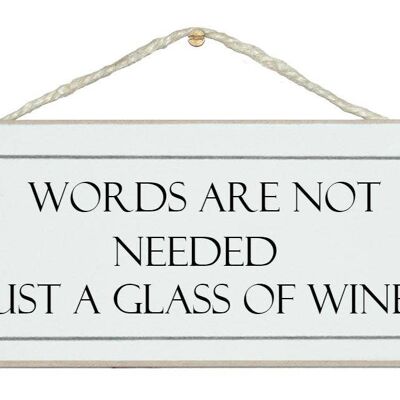 No se necesitan palabras... Señales de bebidas de vino