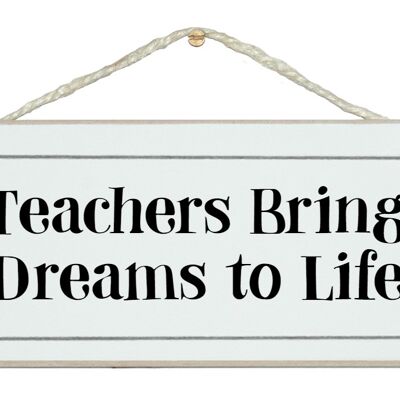 Enseignants... des rêves à la vie