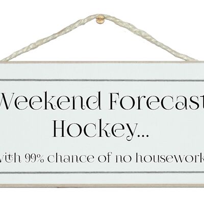 Weekend forecast...hockey…General Sport Signs