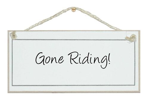 Gone Riding! Sport Signs