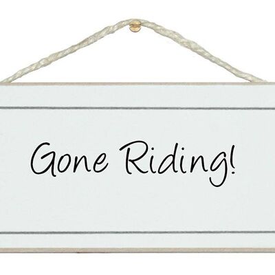 Gone Riding! Sport Signs