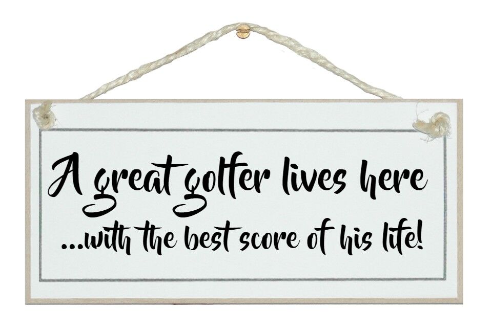 Giocatore di golf... miglior punteggio Sport Signs