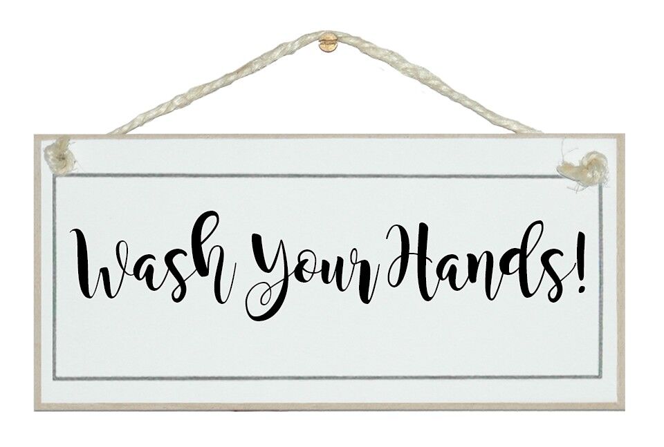 Wasch deine Hände! Startseite Zeichen