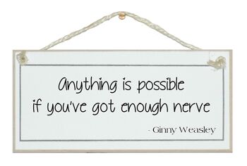 Tout est possible ... Signes de citation de Ginny Weasley