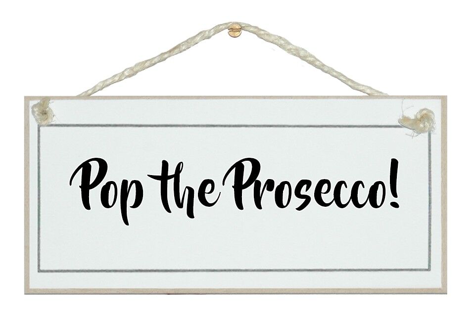 Pop le Prosecco! Signes de boissons