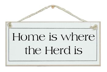 La maison est là où se trouve le troupeau Home Farm Signs