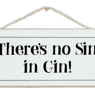 Pas de péché dans le gin ! Signes de boissons