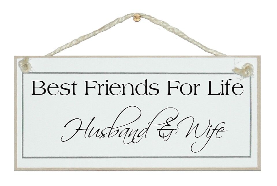 Beste Freunde ... Ehemann und Ehefrau Allgemeine Zeichen