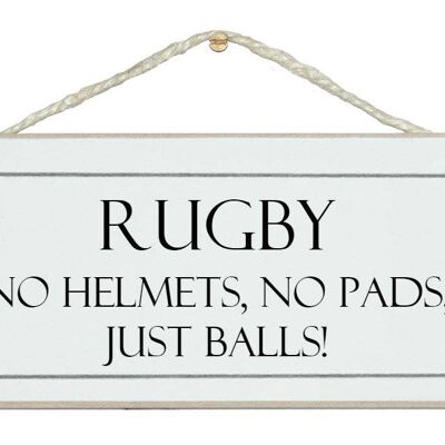 Rugby...just balls! Sport Signs