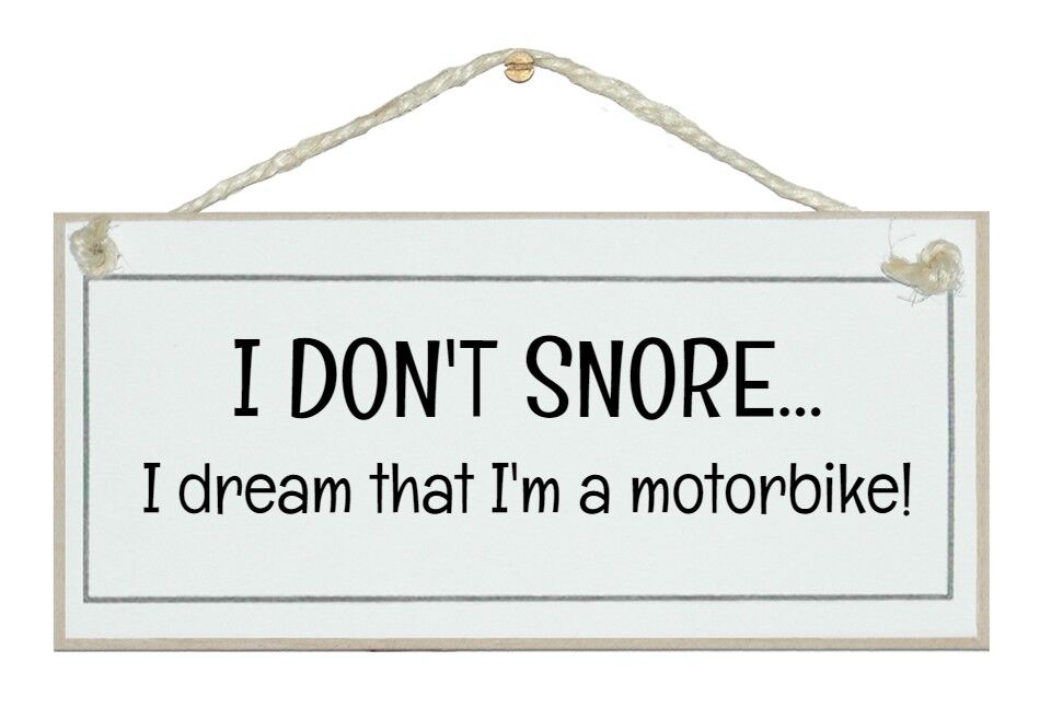 Ich schnarche nicht ... Motorrad! Männer Papa Zeichen